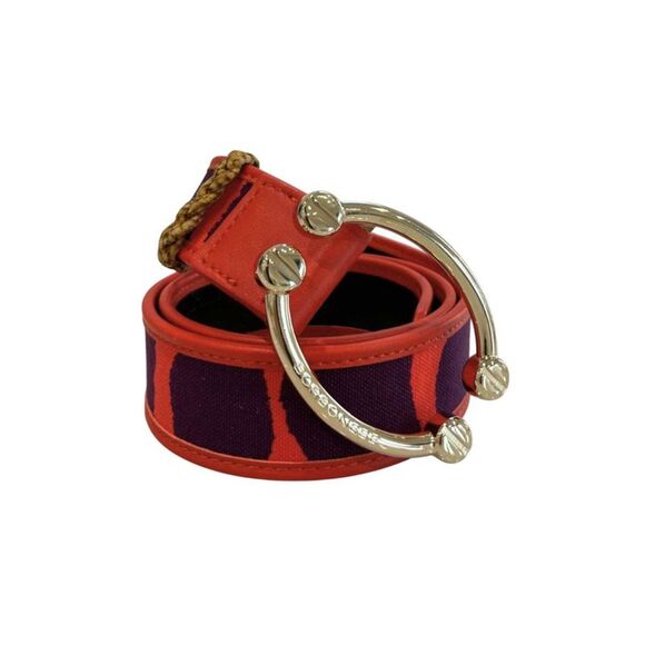 Borbonese Orange Leather Women Women's Belt